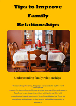 Preview of Tips to Improve Family Relationships pdf