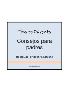 Preview of Tips to Parents in English and Spanish