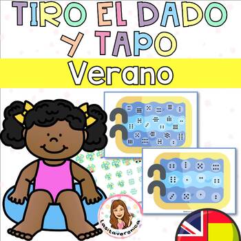 Preview of Tira el dado, cuenta y tapa Verano /Roll, Count, & Cover Math Dice Games Summer
