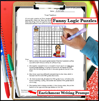 end of year logic puzzle for 4th grade by catch my products tpt