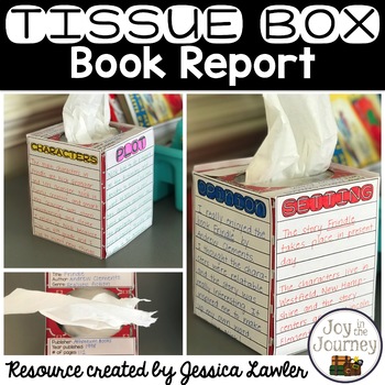 Tissue Box Book Report by Joy in the Journey by Jessica Lawler | TpT