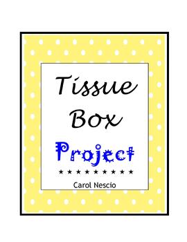 Preview of Tissue Box Project ~ German ~ FREE ~ 3 Rubrics + Background Overhead