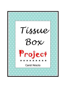 Preview of Tissue Box Project ~ Italian ~ FREE ~ 3 Rubrics + Background Overhead