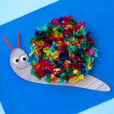 Tissue Paper Snail Craft (Spring and Summer)