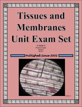 Preview of Tissues and Membranes Unit Exam Set (A & B)