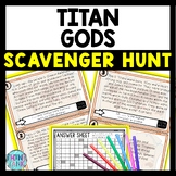 Titan Gods Greek Mythology Scavenger Hunt Reading Comprehe