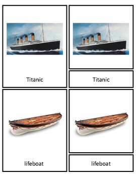 Preview of Preview of Titanic 3- Part Cards