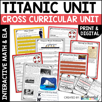 Preview of Titanic Activities Thematic Bundle No Prep and Digital