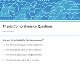 Titanic Article & Comprehension Questions