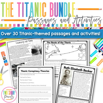 Preview of Titanic Bundle | Nonfiction Text Structures | Activities | Passenger Bios