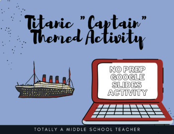Preview of Titanic "Captain" Themed Pair Activity Google Slides Activity