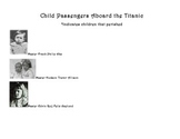 Titanic Child Passenger Boarding Passes