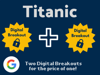 Preview of Titanic Digital Breakout Bundle (Escape Rooms, Activities)
