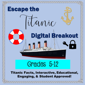 Preview of Titanic Digital Breakout Escape Room Digital Distance Learning