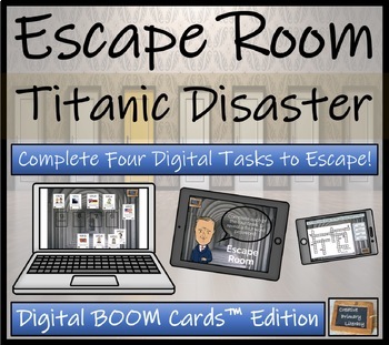 Preview of Titanic Disaster BOOM Cards™  Digital Escape Room Activity