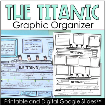 Preview of Titanic Graphic Organizer Printable Digital Google Slides™  4th, 5th Grade