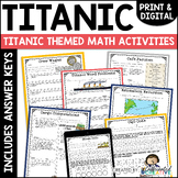 Titanic Math Activities Pack Printable Worksheets and Digital