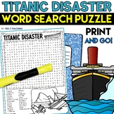 Titanic Word Search Puzzle History Word Search Word Find E