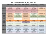 Title 1 Reading Schedule Template