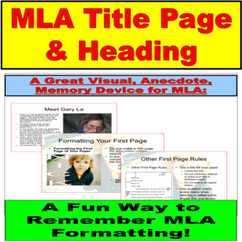 Preview of Title Heading, MLA Research PowerPoint