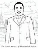 Title: Martin Luther King Jr. Coloring Page - Inspiring Dreams