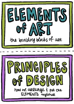 Preview of Title Posters: Elements of Art & Principles of Design