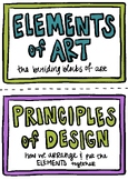 Title Posters: Elements of Art & Principles of Design