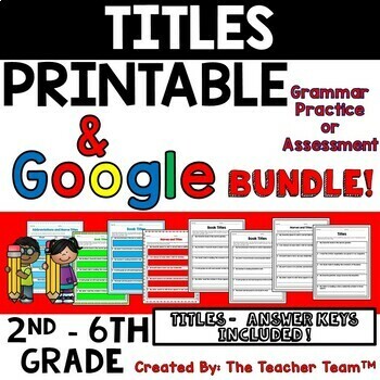 Printable Materials for teacher resources