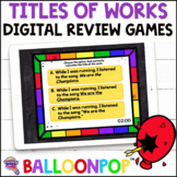 5th Grade Titles of Works Digital Grammar Review Games Bal