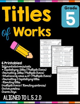 Preview of Titles of Works L.5.2.D (Distance Learning)