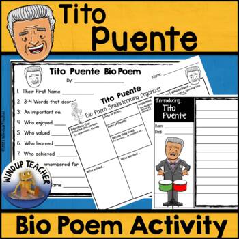 Preview of Tito Puente Biography Poem Activity and Writing Paper