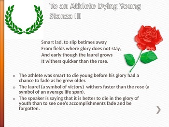 To an athlete dying young essay
