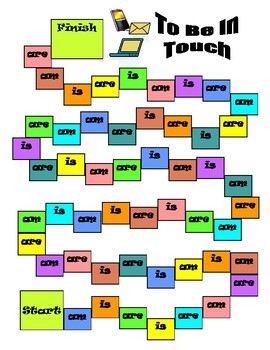Preview of Present Tense To Be: In Touch Board Game