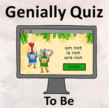 Preview of To Be Verb Present Simple. Negative sentences. Interactive Quiz