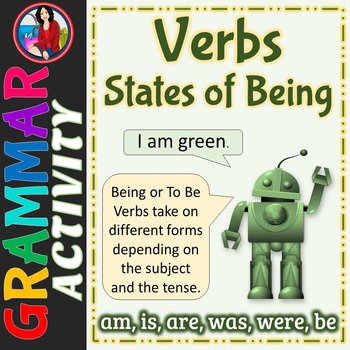 Preview of State of Being Verb Activity To Be Verbs