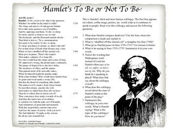 Preview of To Be or Not To Be - Hamlet