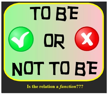 Preview of To Be or Not To Be - Is the relation a Function