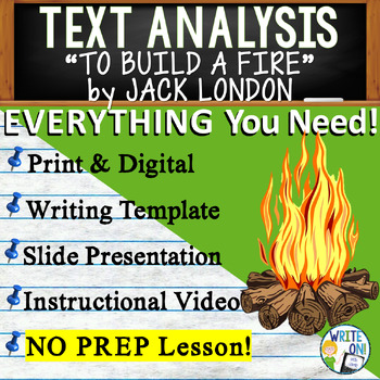 Preview of To Build a Fire - Citing Text Evidence Argument Writing Prompt & Essay Lesson