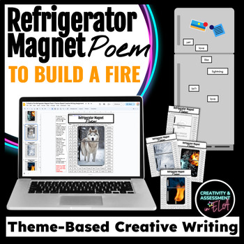 Preview of To Build a Fire Refrigerator Magnet Poem | Theme-Based Creative Writing Activity