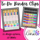 To-Do Binder Clip Labels