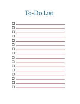 Preview of To Do List