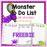 To Do List Monster FREEBIE