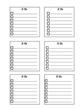 To Do List Post It Note Print Sheet by Art Ed Educator | TpT