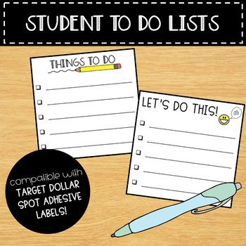 Preview of To Do List (Target Labels)
