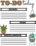 To Do Lists (daily, weekly, monthly)  PLANT THEME