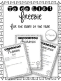 To Do Lists for the Start of the Year {Freebie}