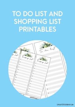 Preview of To Do/ Shopping List Printable