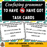 To Have vs Have Got - Confusing Grammar - Task Cards