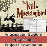 To Kill A Mockingbird - Anticipation Guide and Research Project