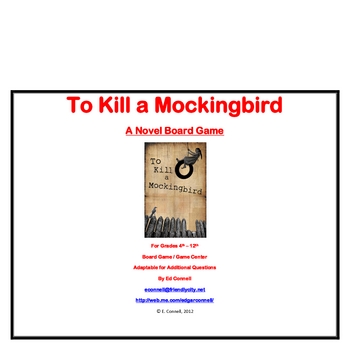 Preview of To Kill A Mockingbird Board Game Best Board Game